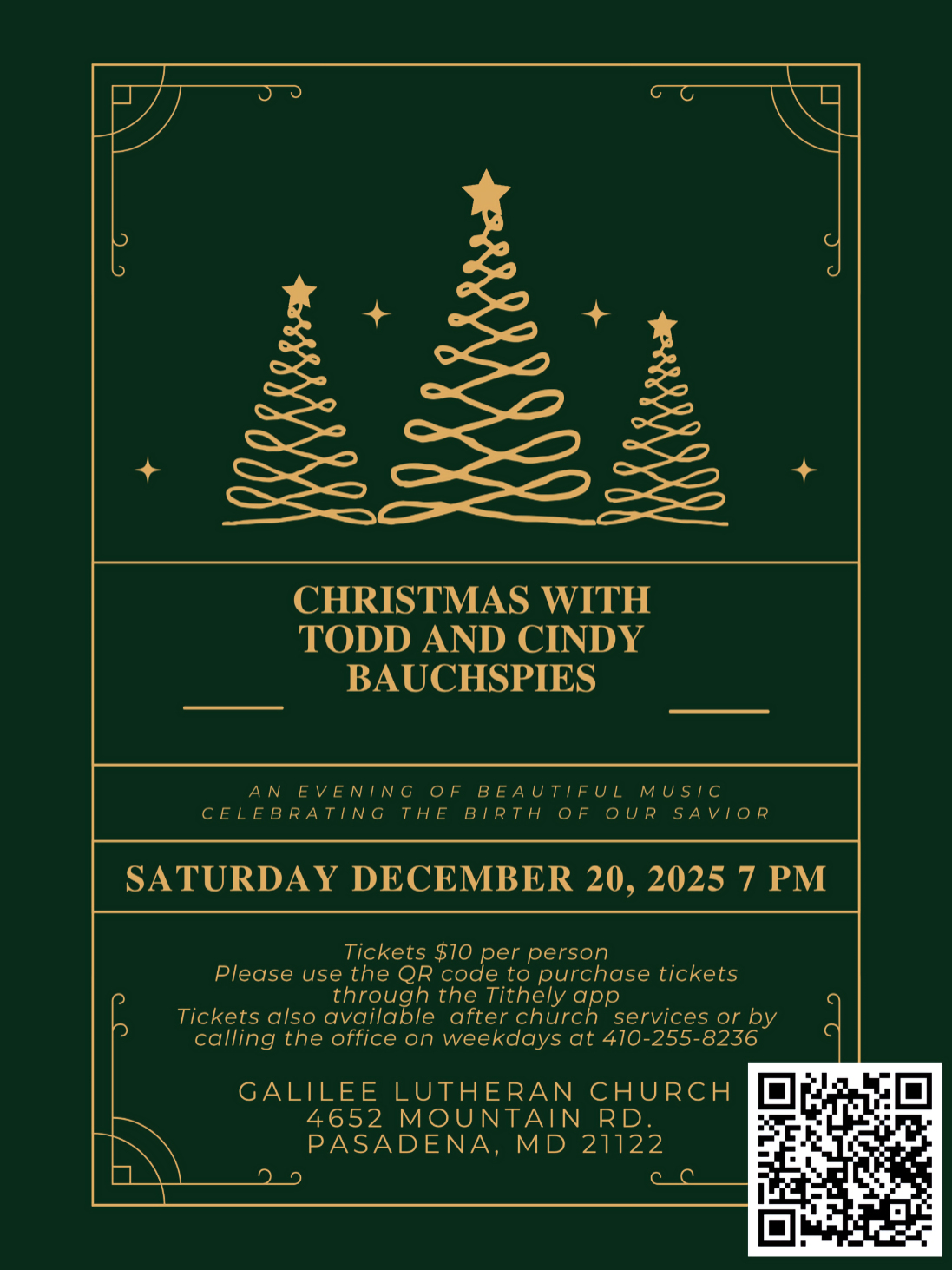 Cindy & Todd Bauchspies Christmas Concert